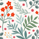 Stylish Red Little Flowers Wallpaper Fashionable