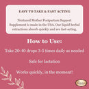 Nurtured Mother Postpartum Recovery Tincture for After Birth Cramps 1 oz.