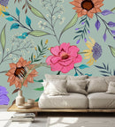 Multicolored Flowers Wallpaper