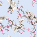 Fashionable Sakura and Cranes Wallpaper Chic