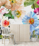 Modish Watercolor Flowers Wallpaper Chic