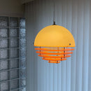 Sunrise Glow Pendant Light, Modern Dome Ceiling Lamp with Layered Metal Design