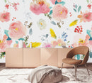 Stylish White Floral Contemporary Wallpaper