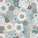 Voguish Pastel Colors Floral Wallpaper Tasteful