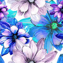 Elegant Blue Floral Wallpaper Chic