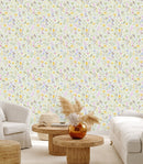 Voguish Yellow and Pink Flowers Wallpaper Vogue