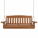 Amish Casual 5 Foot Oak Stain Mission Porch Swing with Clearcoat