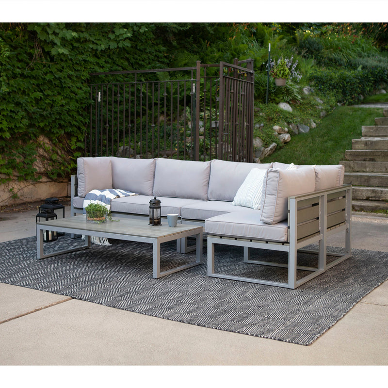 4-Piece Jane Outdoor Patio Conversation Set with Cushions