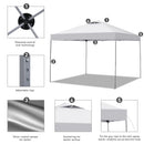 Ainfox 10ft X10ft Ventilated Top Patio Canopy For Outdoor With Four Sandbags