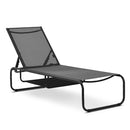 Ainfox Patio Chaise Lounge Chair, 5 Adjustable Positions Outdoor Recliner with Hidden Storage