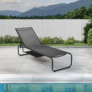 Ainfox Patio Chaise Lounge Chair, 5 Adjustable Positions Outdoor Recliner with Hidden Storage