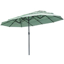 Ainfox 15ft Large Patio Umbrella, 3-Tiers Outdoor Double-Sided Rectangle Market Heavy Duty Umbrellas