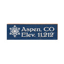 Aspen Elevation Snowflake Navy | Real Wood Art Print