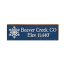 Beaver Creek Elevation Snowflake Navy | Real Wood Art Print