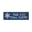 Vail Elevation Snowflake Navy | Real Wood Art Print