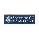 Snowmass Elevation Snowflake Navy | Real Wood Art Print