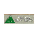 Vail Elevation Mountain Green | Real Wood Art Print