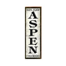 Aspen Black/White Sign | Real Wood Art Print