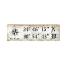 Duck Key, FL Compass Black & White Latitude Longitude | Wall Art Print on Real Wood