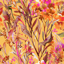 Contemporary Orange Floral Wallpaper Vogue Select
