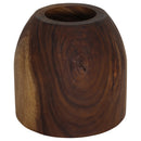 Haussmann Wood Oval Drum Table 20 in Diameter x 18 in Height Walnut Oil