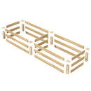 Pine Wood 2-Ft x 8-Ft Outdoor Raised Garden Bed Planter Frame - Made in USA