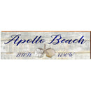 Apollo Beach Triple Shells Rustic White Latitude Longitude | Wall Art Print on Real Wood