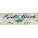 Apollo Beach Blue Crab Rustic Tan Latitude Longitude | Wall Art Print on Real Wood