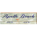 Apollo Beach Flamingo Rustic Tan Latitude Longitude | Wall Art Print on Real Wood
