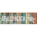 Apollo Beach Sea Turtle Coastal Orange | Wall Art Print on Real Wood