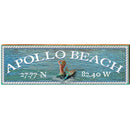 Apollo Beach Mermaid Water Latitude Longitude | Wall Art Print on Real Wood