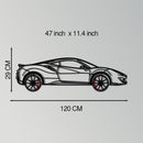 Ferrari 488 Pista Metal Car Wall Art with Rotating Wheels - Track-Focused Italian V8 Silhouette - Interactive Automotive Wall Decor - KAFMEKA128