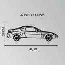 Toyota GR86 Metal Car Wall Art with Rotating Wheels - Modern JDM Sports Coupe Silhouette - Interactive Automotive Wall Decor - KAFMEKA157