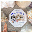 Ocean City, New Jersey 2014 Beach Tag Art Wooden Sign | Wall Art Print on Real Wood