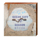 Ocean City, New Jersey 1977 Beach Tag Art | Wall Art Print on Real Wood