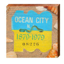 Ocean City, New Jersey 1979 Beach Tag Art Wooden Sign | Wall Art Print on Real Wood