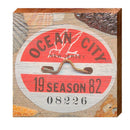 Ocean City, New Jersey 1982 Beach Tag Wooden Sign | Wall Art Print on Real Wood