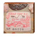 Ocean City, New Jersey 1984 Beach Tag Art | Wall Art Print on Real Wood
