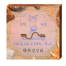 Ocean City, New Jersey 1985 Beach Tag Art | Wall Art Print on Real Wood