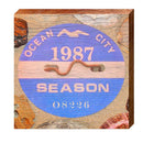 Ocean City, New Jersey 1987 Beach Tag Art | Wall Art Print on Real Wood