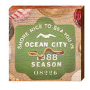 Ocean City, New Jersey 1988 Beach Tag Wooden Sign | Wall Art Print on Real Wood