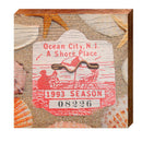 Ocean City, New Jersey 1993 Beach Tag Art | Wall Art Print on Real Wood