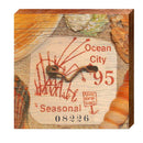 Ocean City, New Jersey 1995 Beach Tag Art | Wall Art Print on Real Wood