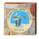 Ocean City, New Jersey 1999 Beach Tag Art | Wall Art Print on Real Wood