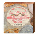 Ocean City, New Jersey 1998 Beach Tag Art | Wall Art Print on Real Wood
