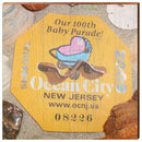 Ocean City, New Jersey 2009 Beach Tag Art | Wall Art Print on Real Wood