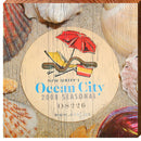 Ocean City, New Jersey 2008 Beach Tag Art | Wall Art Print on Real Wood