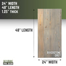 RESTORE Riverstone Grey Solid Wood Desk Tabletop