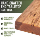RESTORE Sunset Cedar Solid Wood End Tabletop