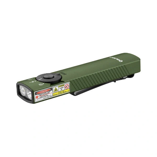 OLIGHT ARKFELDPRO3RODGV3 Arkfeld Pro Flat EDC Flashlight with LED Light UV and Laser - OD Green